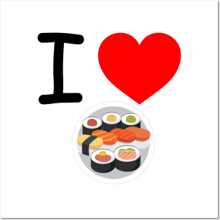 I Heart Sushi Posters and Art